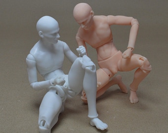 Muñeca BJD Artística Grande/Muñeca BJD Articulada/Muñeca Articulada/Diferentes Colores/Figura Pintable/Muñeca Articulada de Artpractic - Figura Masculina en Blanco