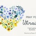Ukrainian watercolor flower clipart, Sunflower clipart digital download, Wildflower Blue and Yellow Floral PNG