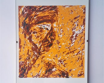 Fine Art Portrait - Limited Edition Silk Screen Print - 3 Layer Screenprint - A4 Recycled Paper