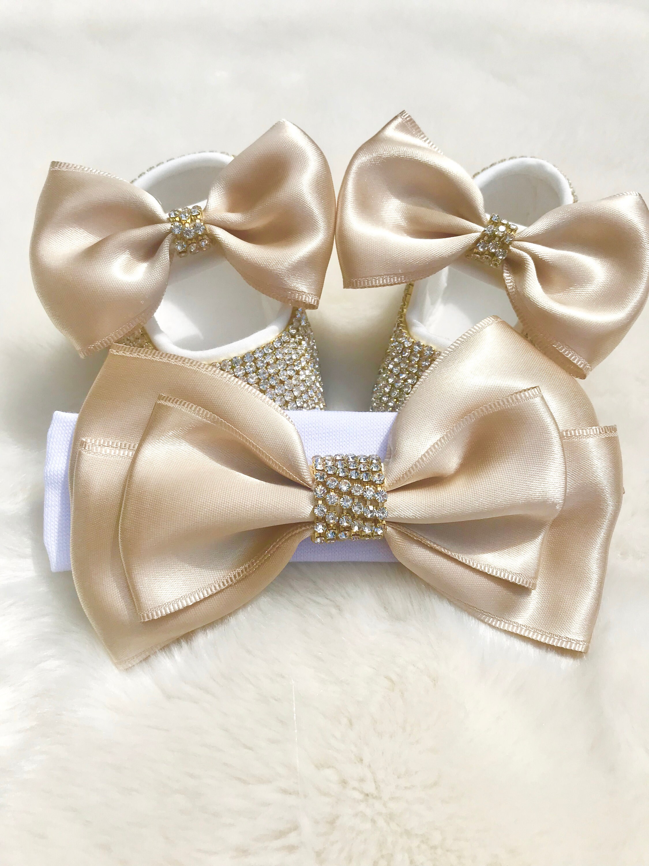 Baby Girl Rhinestone Crib Shoes Baby Girl Luxury Crib Shoes Etsy