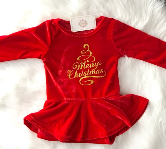 red velvet christmas dress baby