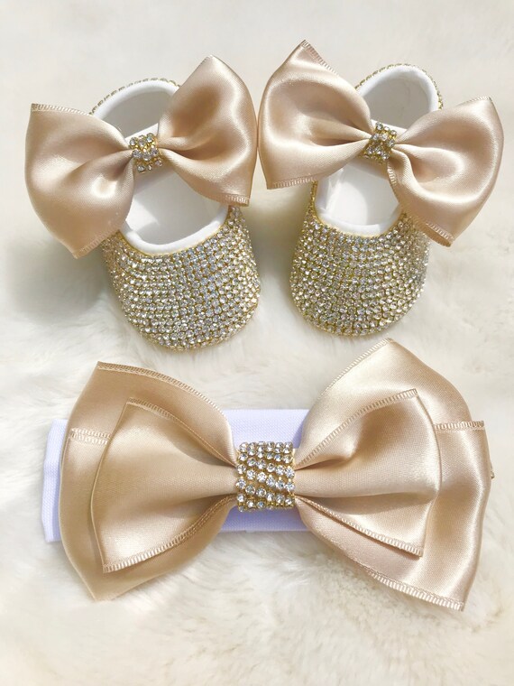 Baby Girl Rhinestone Crib Shoes Baby Girl Luxury Crib Shoes Etsy