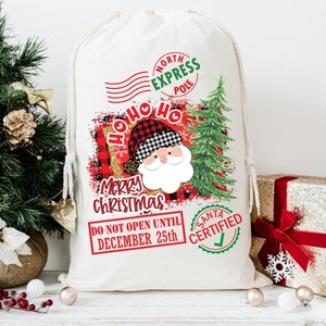 Christmas Kids Sack - Kids Personalized Christmas Sack - Name Christmas Sack - Custom Christmas Sack