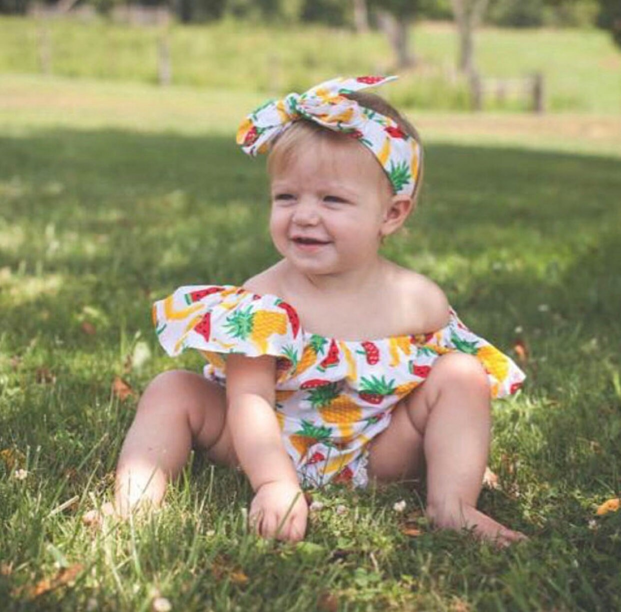 Baby Girl Watermelon Romper/ Baby Girl Strawberry Romper / Etsy