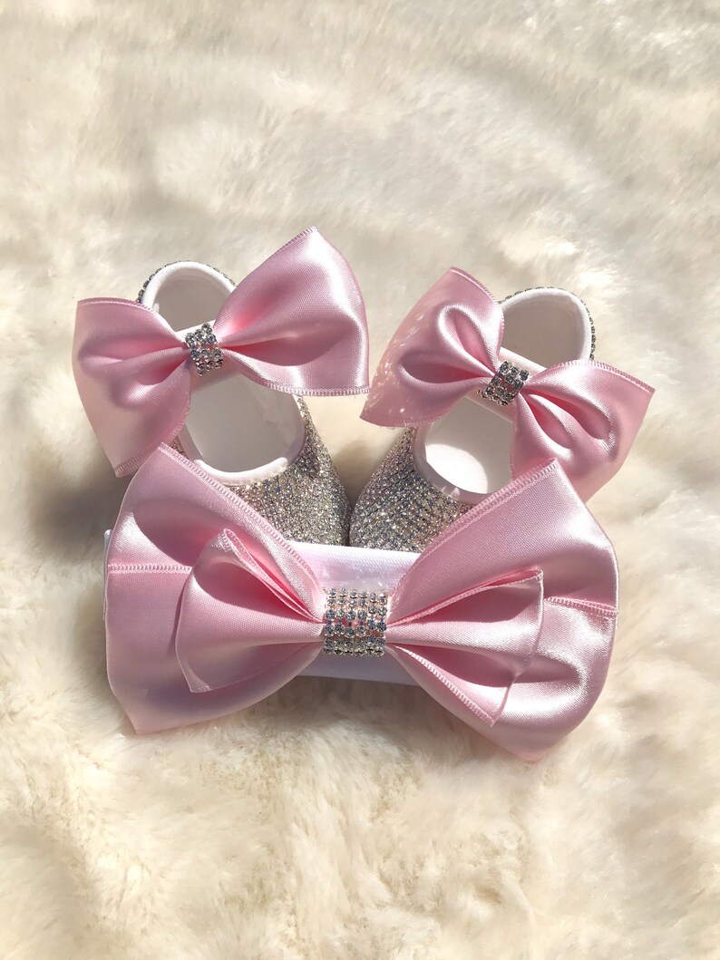 Baby Girl Rhinestone Crib Shoes Baby Girl Photo Prop Shoes Etsy