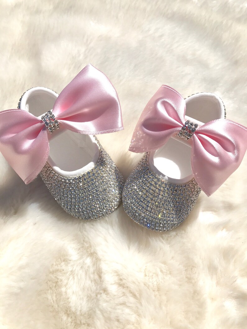 Baby Girl Rhinestone Crib Shoes Baby Girl Photo Prop Shoes Etsy