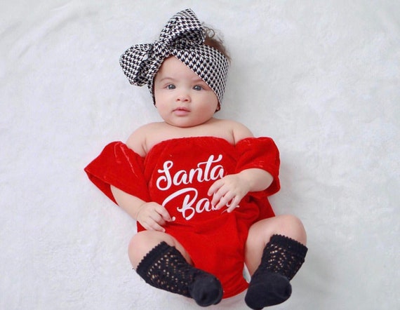 santa romper baby