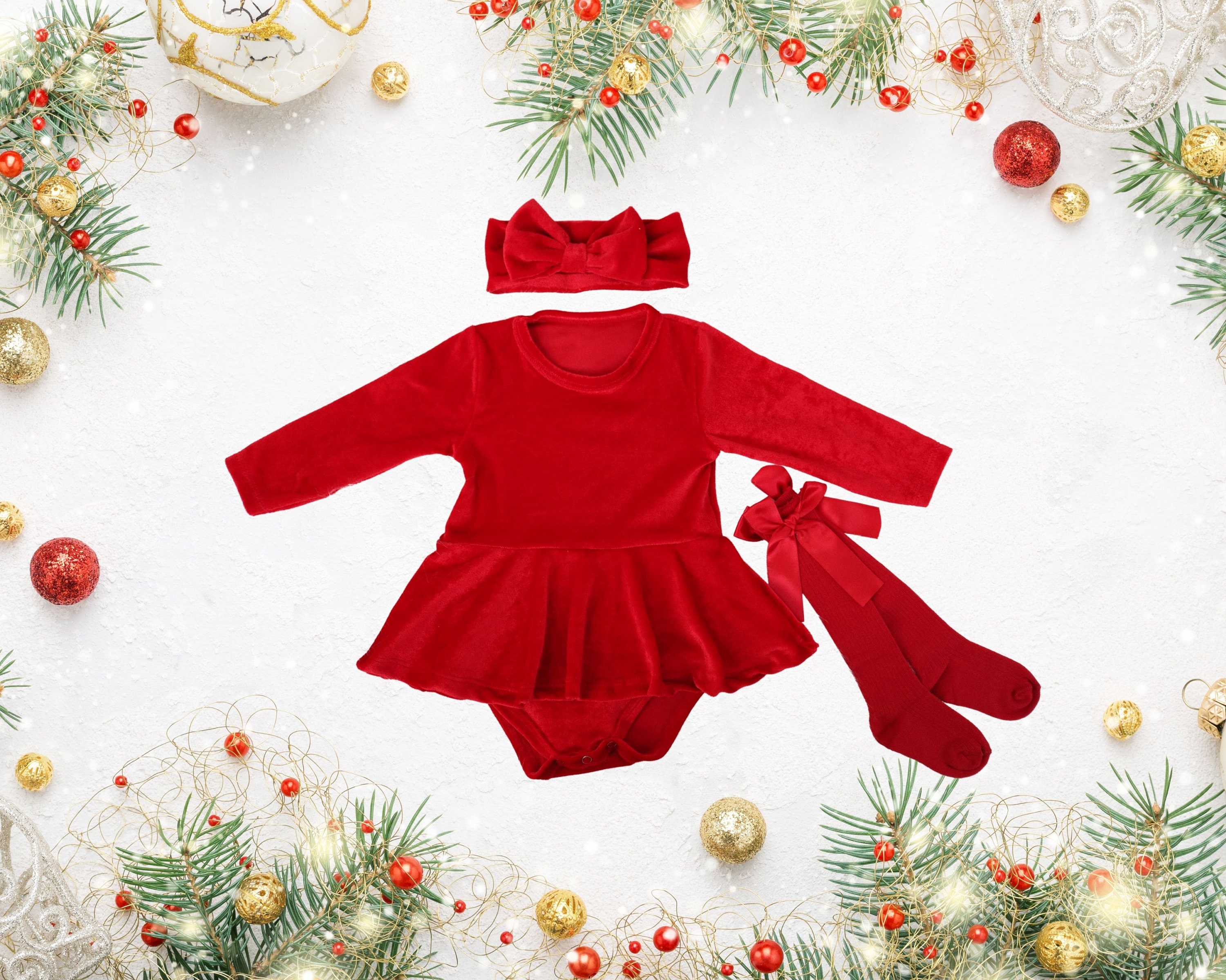 Infant Velvet Christmas Dress - Etsy