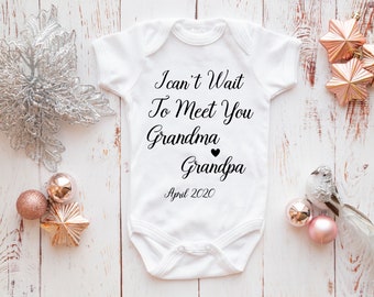 Grandparents Pregnancy Announcement  - Pregnancy reveal to grandparents - Baby announcement grandparent - Pregnancy reveal Bodysuit