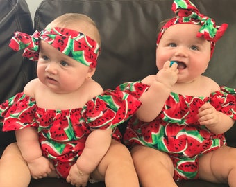 OUTGLE Newborn Baby Girl 2 Piece Outfits Infant Straps Watermelon Top Bloomers Summer Clothing Set OUTGLE Newborn Baby Girl 2 Piece Outfits Infant Straps Watermelon Top Bloomers Summer Clothing Set