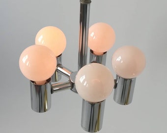 CEILING light has 5 lights Vintage 1970's