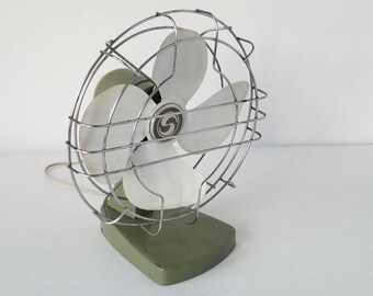 Vintage Aluminum Mid Century Oscillating Fan Not Working