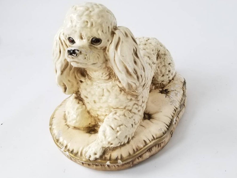 1950 HUGE CERAMIC POODLE Sculpture Very Big Poodle in Etsy
