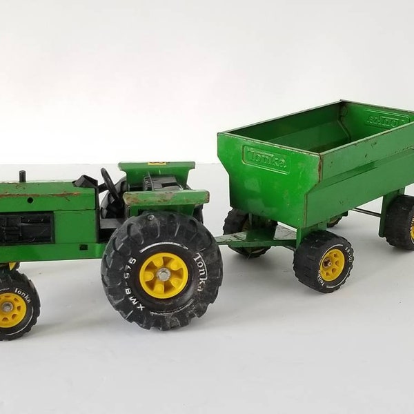 TRACTEUR et REMORQUE TONKA Vintage