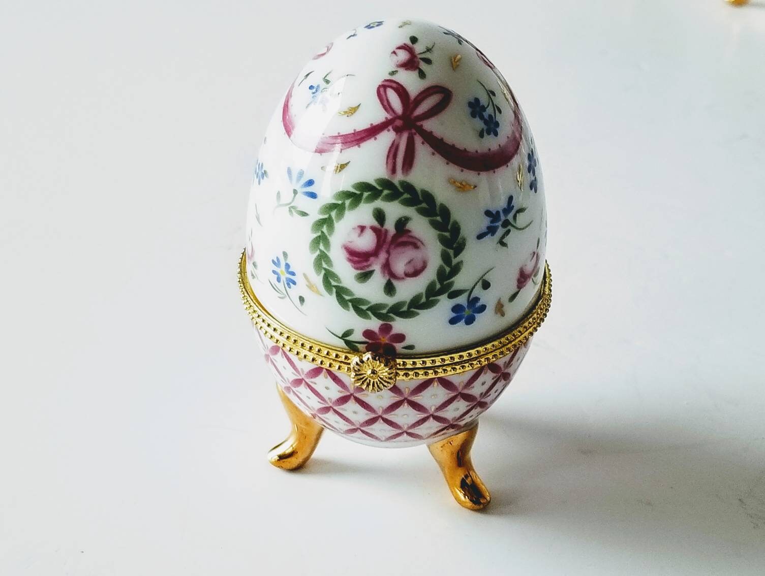 7 DECORATIVE EGGS in PORCELAIN STYLE FABERGÉ Etsy UK