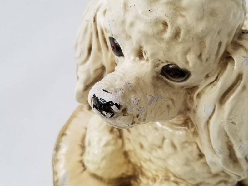 1950 HUGE CERAMIC POODLE Sculpture Very Big Poodle in Etsy