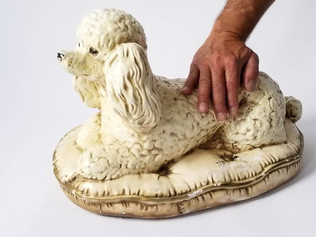 1950 HUGE CERAMIC POODLE sculpture Very big Poodle in Etsy
