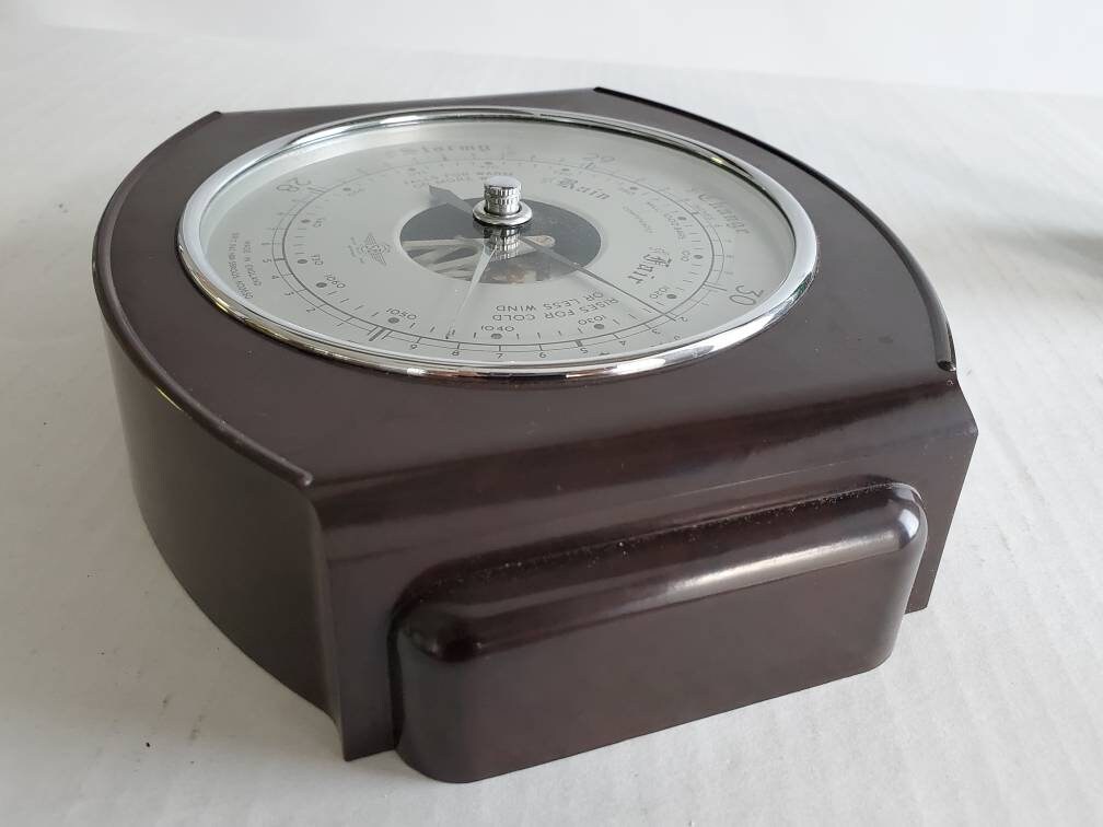 1960 SMITHS BAROMETER HYDROMETRE & Temperature Weather Station Etsy