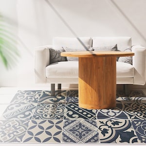 Darc Nautical #199 Vinyl Floor Mat, Vinyl Rug, Rugs For Living Room, Kitchen Mat, Portugal, Vinyl Floor Tiles, Home Decor, Blue, White, Art