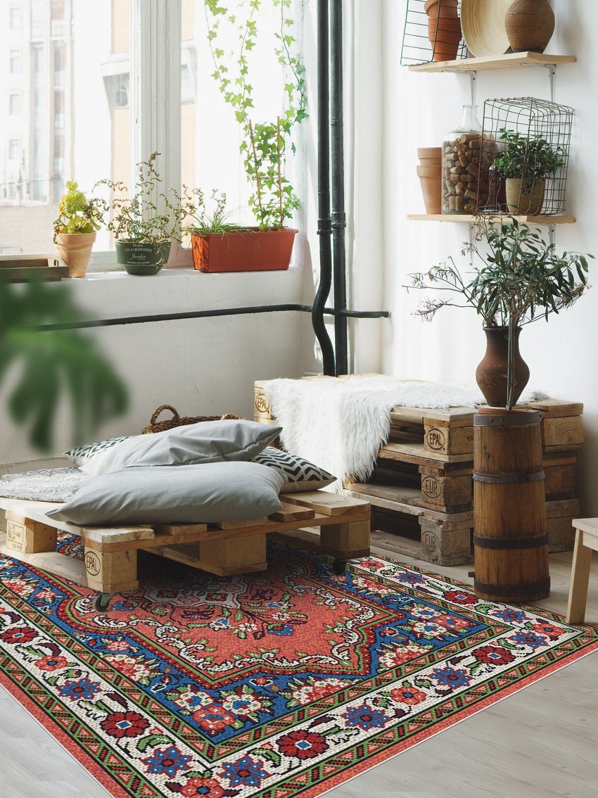 Vinivici #84 Vinyl Floor Mat, Vinyl Rug, Rugs for Living Room