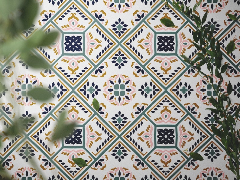 Vinyl Floor Tiles Rugs For Living Room Geometrical Linoleum Kitchen Mat Home Decor Emperio #35 Vinyl Floor Mat Blue White Vinyl Rug