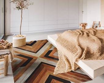 Septhios #249 Vinyl Floor Mat, Vinyl Rug, Rugs For Living Room, Kitchen Mat, Wood, Nature Mat, Home Decor, Black, Brown, Linoleum Carpet