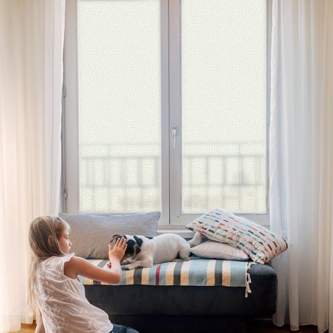 Window Strike Patterns Curvy Lines Privacy Window Film, Green Window Decals, Backgrounds and ...