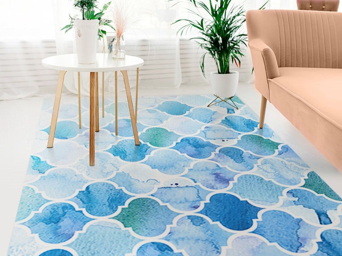 Kora 40 Vinyl Floor Mat Vinyl Rug Rugs for Living Room Etsy