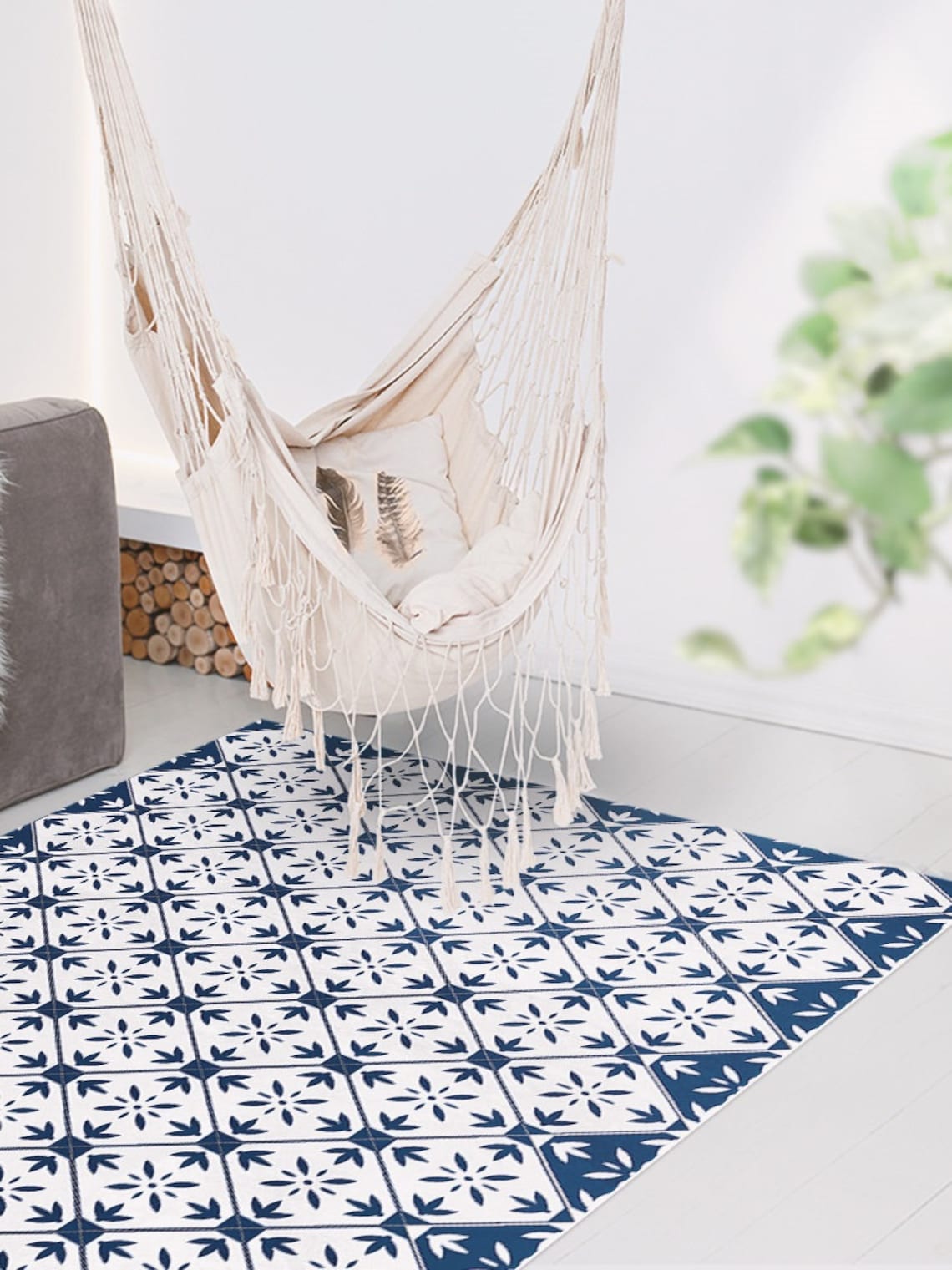 Amienz #227 Vinyl Floor Mat, Vinyl Rug, Rugs for Living Room, Kitchen ...