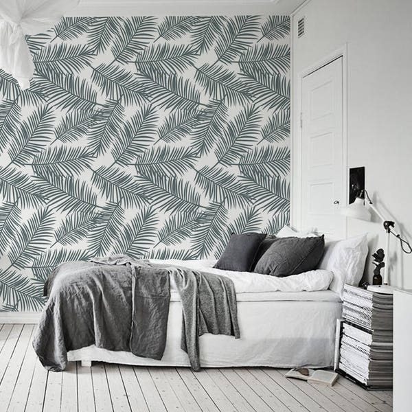 palm-leaf-wall-mural-etsy