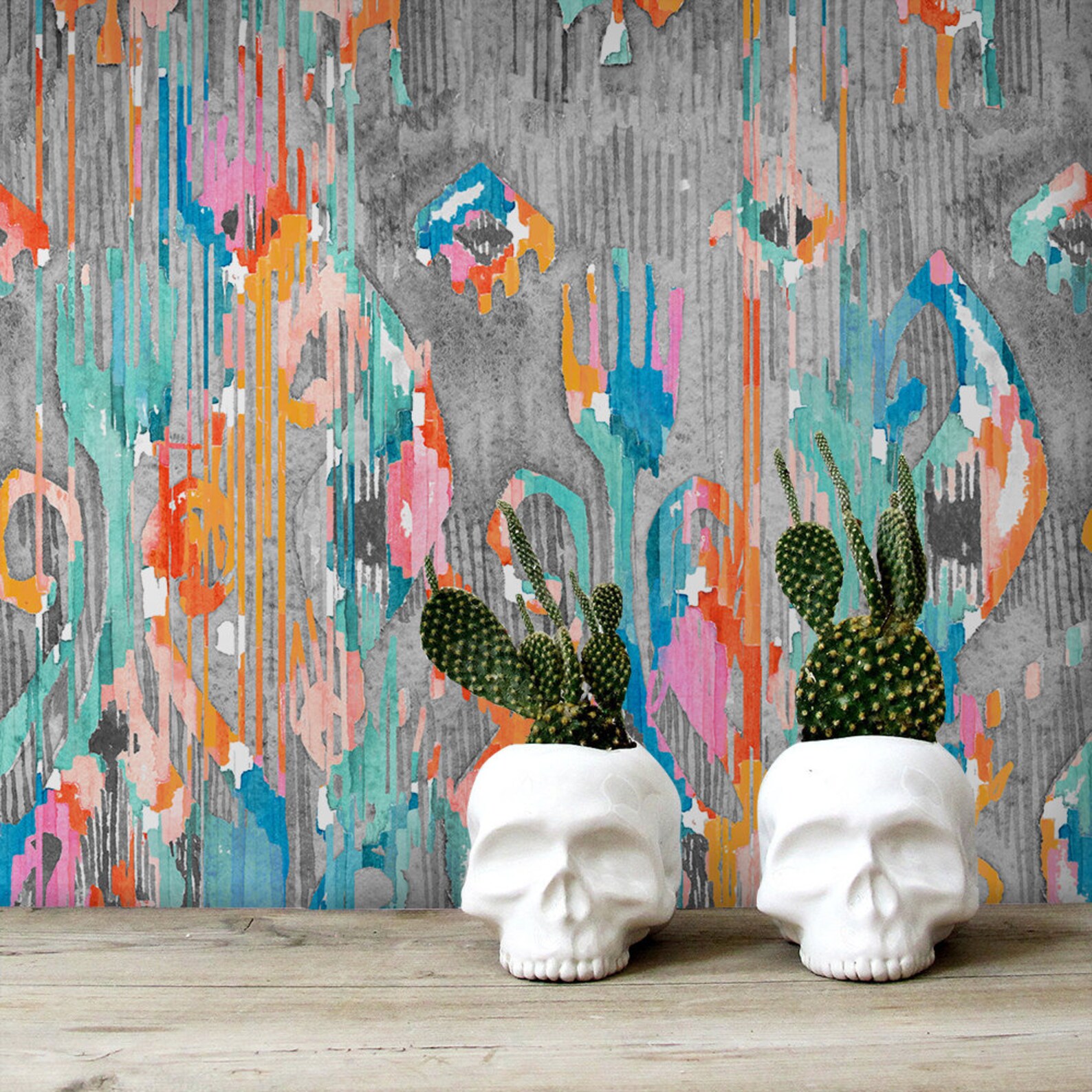 Graffiti Removable Wallpaper Traditional White Print Wall Etsy