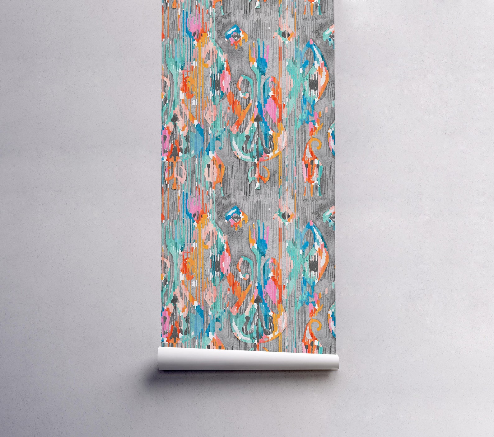 Graffiti Removable Wallpaper Traditional White Print Wall Etsy