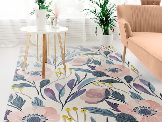 Free Shipping Flowers Pattern Decorative PVC vinyl mat linoleum rug – roses  04 –