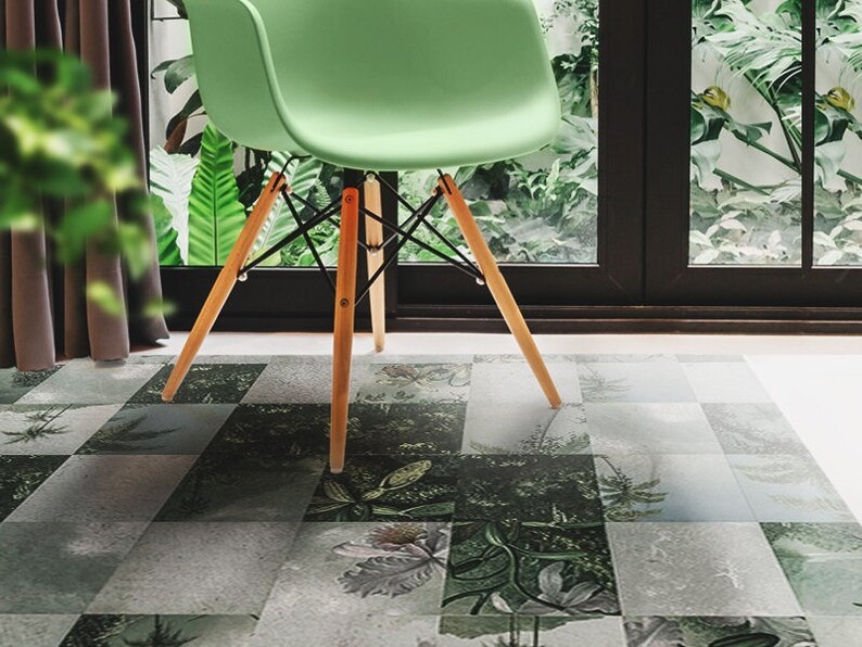 Home Decor Kitchen Mat Gray Rugs For Living Room Aureliusz #151 Vinyl Floor Mat Linoleum Floral Carpet Tropical Green Vinyl Rug