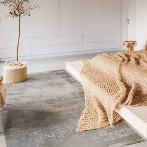 Roy #114 Vinyl Floor Mat, Vinyl Rug, Rugs For Living Room, Kitchen Mat, Solid, Elegant Mat, Home Decor, Gray, Stone, Linoleum Carpet, Floor