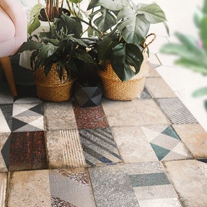 Fraudrin #217 Vinyl Floor Mat, Vinyl Rug, Rugs For Living Room, Kitchen Mat, Solid, Vinyl Floor Tiles, Home Decor, Gray, Beige, Linoleum
