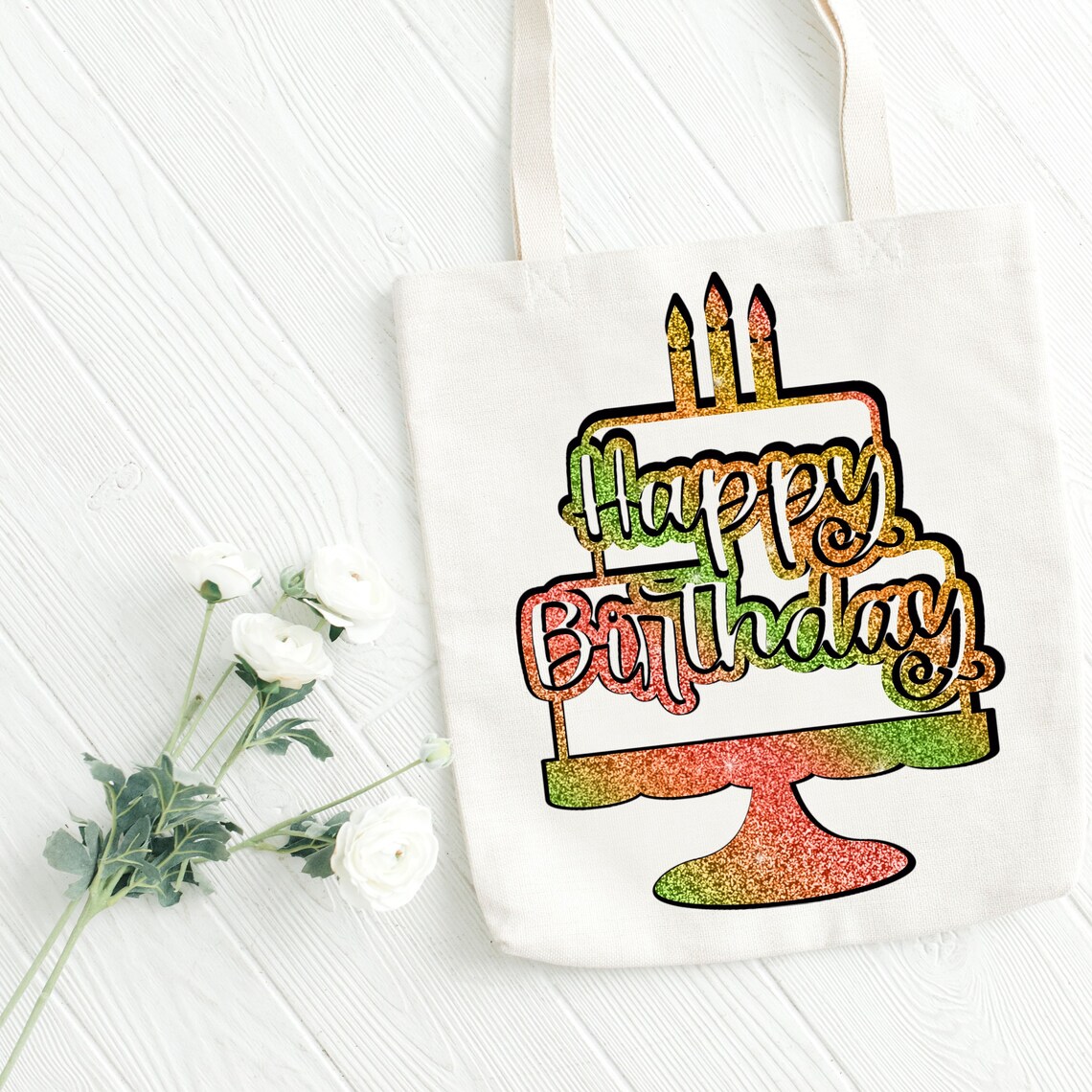 Happy Birthday Glitter Clip Art Bundle With 5 Digitally Etsy