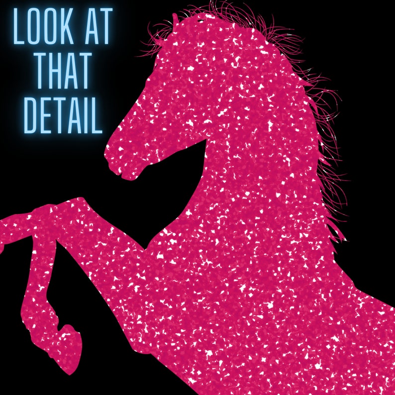 42 Glitter Horse Silhouettes Mega Bundle Instant Download of 42 Glitter