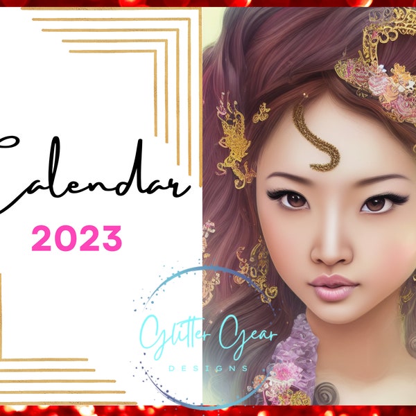 Asian Girl Calendar Etsy