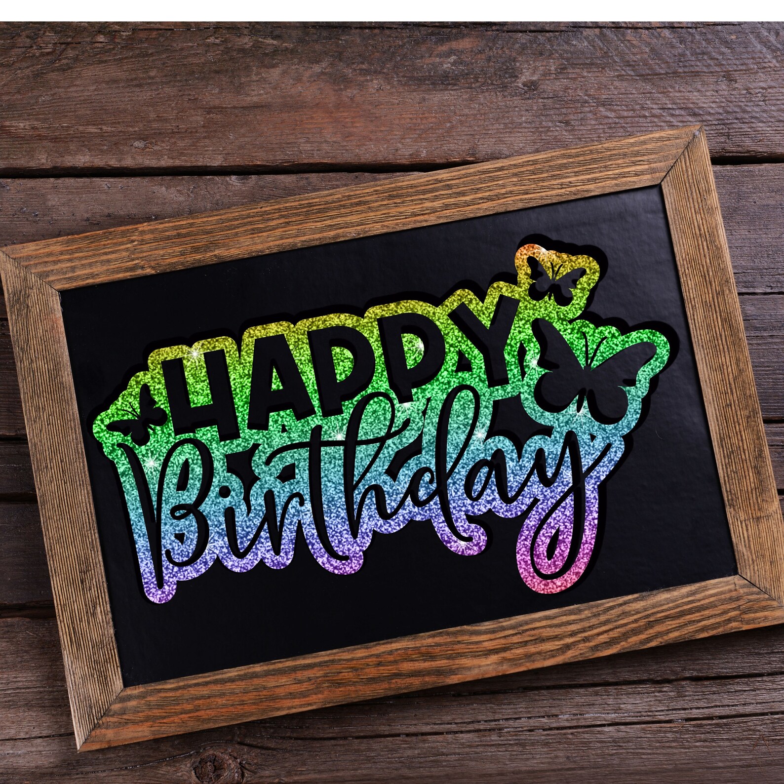 Happy Birthday Glitter Clip Art Bundle With 5 Digitally Etsy