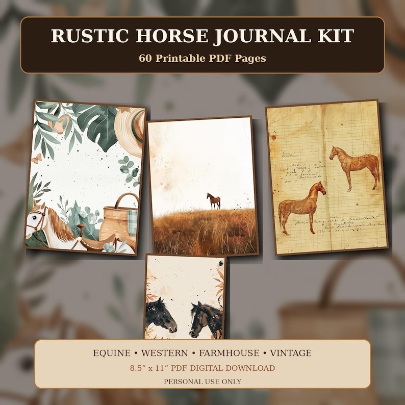 Breeding Chart.pdf 60 pages de journal créatif sur le thème des chevaux, format PDF ...