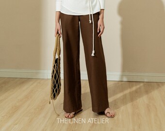 Wide Leg Linen Pants | Custom Made Loungewear | christmas gift for her