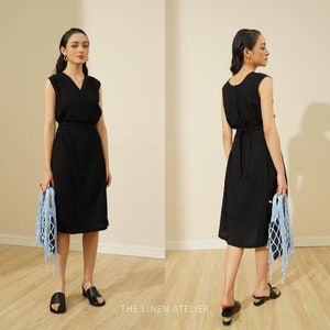 OLIVIA Versatile Linen Dress | Custom Made | Womens Linen Dress | Sleeveless Dress With Pockets | Summer Dress | Valentine's Day Gift