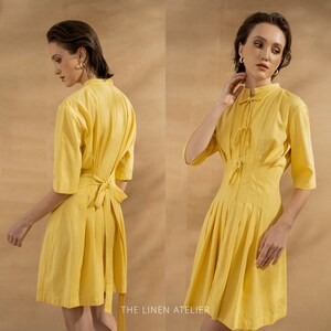 Aubrey Linen Tie Back Summer Dress | loose short summer dress | summer mini dress | boho casual summer linen dress | tropical dress