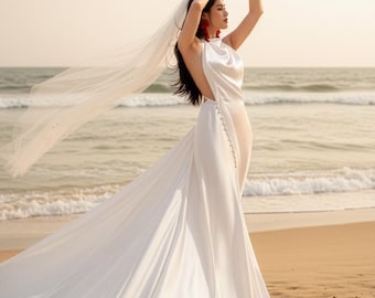 halter drape dress Brown Halter Neck Maxi Dress With Drape And High Slit Details