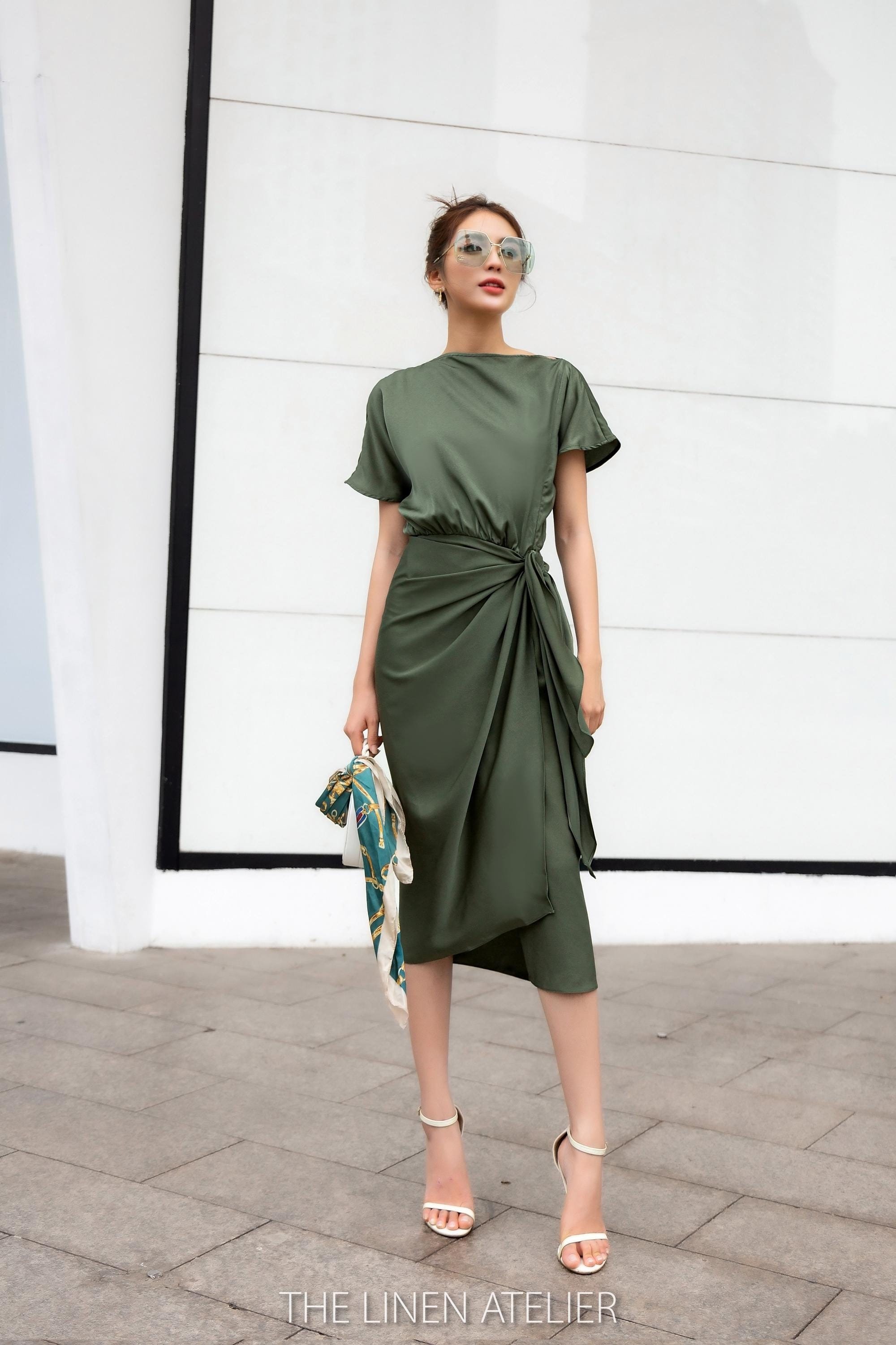 white green style dress Ivory & Green Floral Eyelet Sleeveless Maxi Dress - All Dresses main image 1