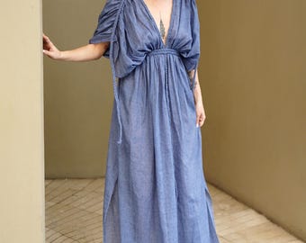 Cotton Muslin Goddess Dress | Grecian Toga Outfit
