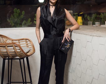 Isabel Sheer Organza Top with Satin Camisole