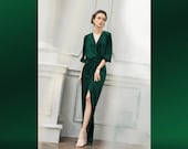 CARA Emerald Green Velvet Wedding Dress Velvet Bridesmaid Dress Dark Green Velvet Maxi Dress Formal Evening Gown Wedding Guest Dress Etsy