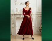 Long sleeve velvet prom dress best sale
